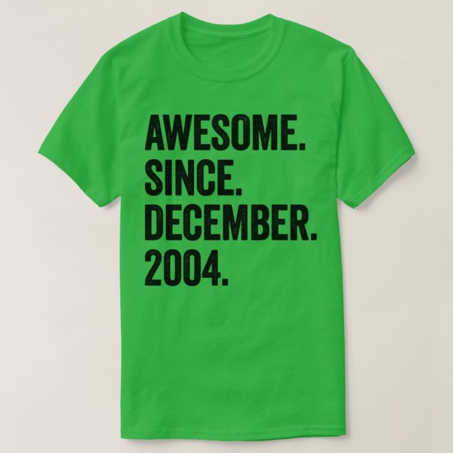 T-shirt 18 Ans Décembre 2004 18e Anniversaire2 (Design devant)