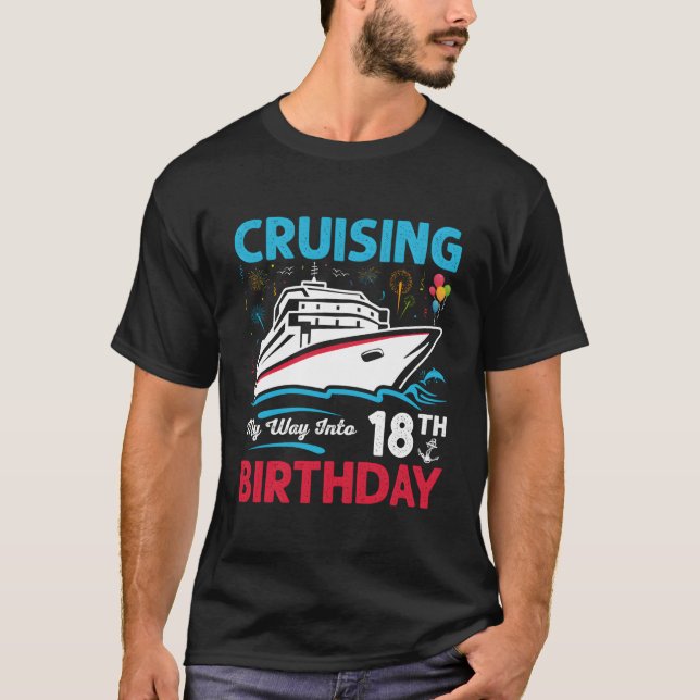 T-shirt 18 ans, je navigue vers mes 18 ans (Devant)