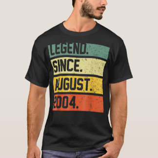 T-shirt 18 Ans Légende depuis août 2004 18e anniversaire
