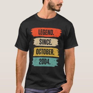 T-shirt 18 Ans Légende depuis Octobre 2004 18e Naissance