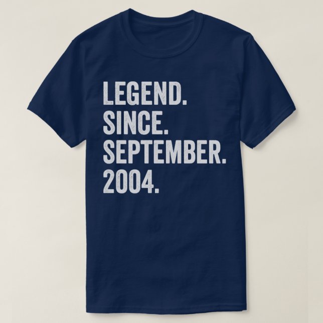 T-shirt 18 Ans Légende depuis septembre 2004 18e Birt (Design devant)