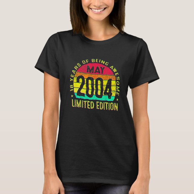 T-shirt 18 ans mai 2004 18e anniversaire 2 (Devant)