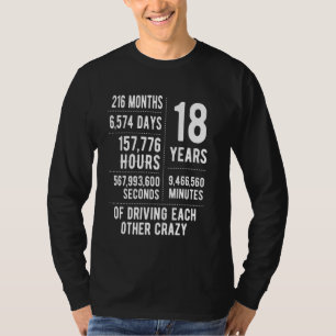 T-shirt 18 ans mariés Funny 18e anniversaire de Mariage 1
