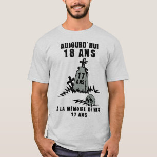 T-shirt 18 ans tombe memoire mort souvenir anniversaire
