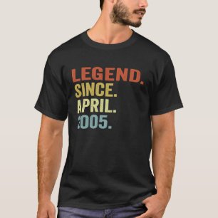 T-shirt 18 ans Vintage avril 2005 18e anniversaire 1