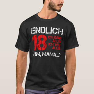 T-shirt 18 Geburtstag Ich Kann Alles Ich Weiß Alles Allema