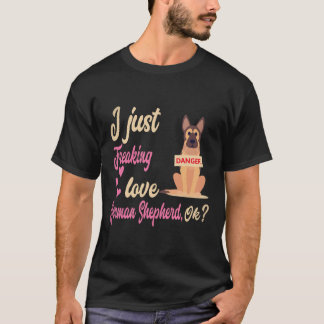 T-shirt 18 J'adore tout simplement les bergers allemands O