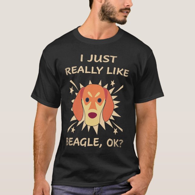 T-shirt 18 J'aime vraiment beaucoup les Beagle (Devant)