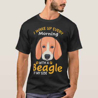 T-shirt 18 Je Me Réveille Tous Les Matins Avec Un Beagle P