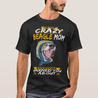 T-shirt 18 Je suis la mère Beagle folle