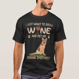 T-shirt 18 Je veux juste boire du vin et caresser mon berg