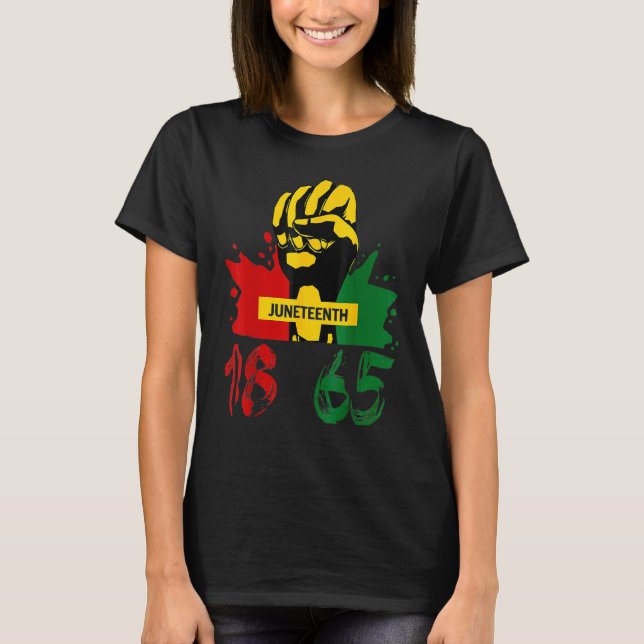 T-shirt 18 juin 65 Black Hist de puissance afro-américaine (Devant)