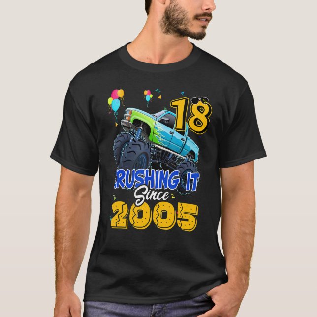 T-shirt 18 Le broyer depuis 2005 Camion Monster 18e annive (Devant)