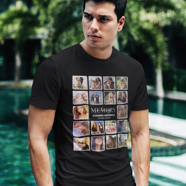 T-shirt 18 Photo En Mémoire Amoureuse Funérailles (Créateur téléchargé)