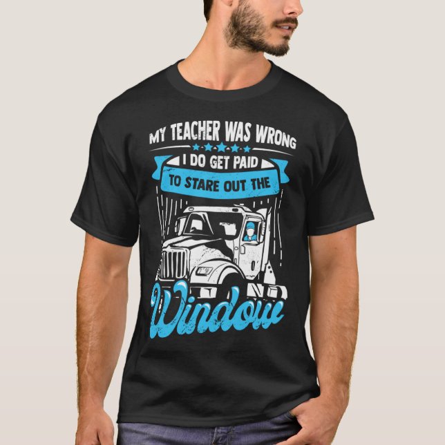 T-shirt 18 Roue pour conducteur de camion (Devant)