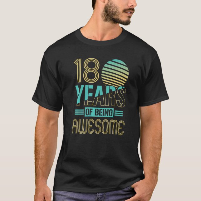 T-shirt 18 Years Old 18 Birthday 16 (Devant)