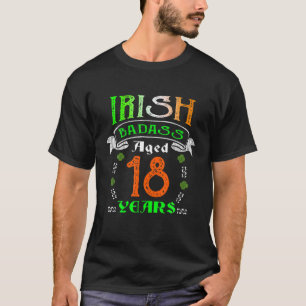 T-shirt 18 Years Old Irish Birthday Toxits Ireland Flag Pa