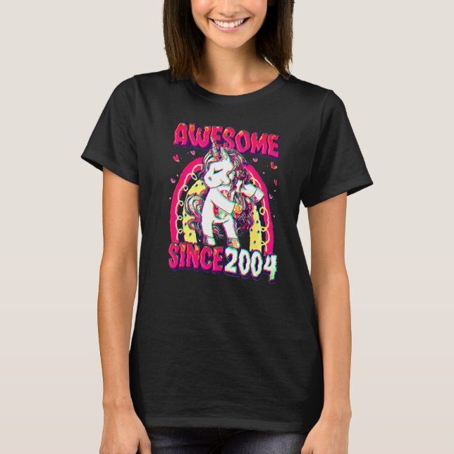 T-shirt 18 Years Old Unicorn Flossing 18th Birthday Girl U (Devant)