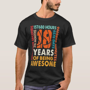 T-shirt 18e anniversaire 18 ans 216 mois basket-ball B