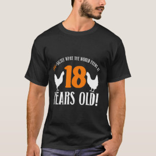 T-shirt 18e anniversaire 18 ans poulet fermier