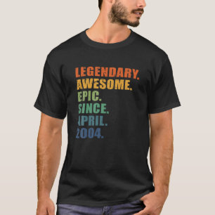 T-shirt 18E Anniversaire, Avril 2004, Hommes Femmes, Anni