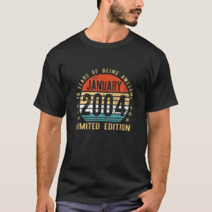 T-shirt 18E Anniversaire Awesome Depuis Janvier 2004 18 An