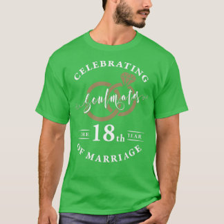 T-shirt 18e anniversaire du Mariage 18 ans de mariage