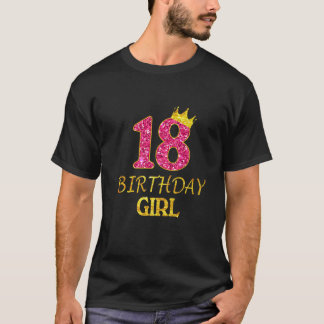 T-shirt 18E Anniversaire Fille Princesse 18 Ans 18E Don