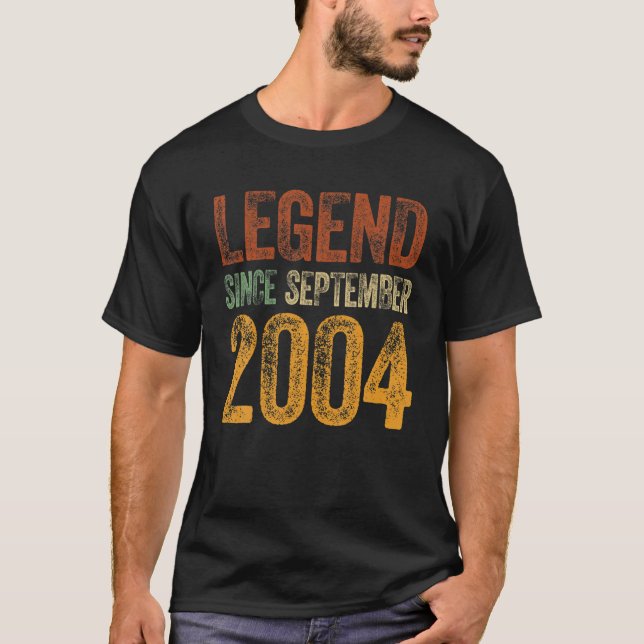 T-shirt 18E Anniversaire Fin Septembre Né 18 Ans Légende S (Devant)