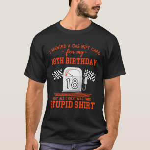 T-shirt 18E Anniversaire Funny Prix Élevés Du Gaz Sarcasti