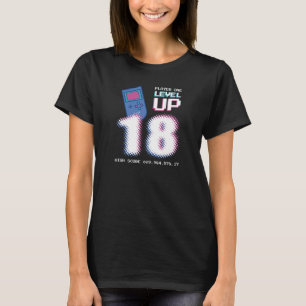 T-shirt 18e anniversaire garçon fille niveau 18 jeu vidéo