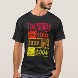 T-shirt 18e anniversaire légendaire depuis juin 2004 Vinta