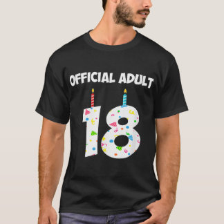 T-shirt 18e anniversaire Officiel Adulte 18 ans
