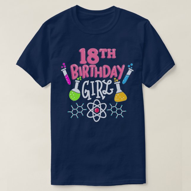 T-shirt 18e anniversaire Science Biologie Chimie Party (Design devant)
