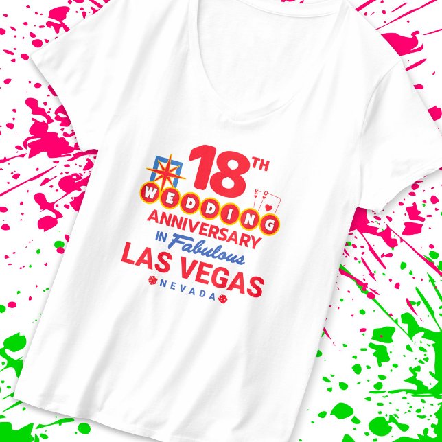 T-shirt 18e Wedding Anniversary (Créateur téléchargé)