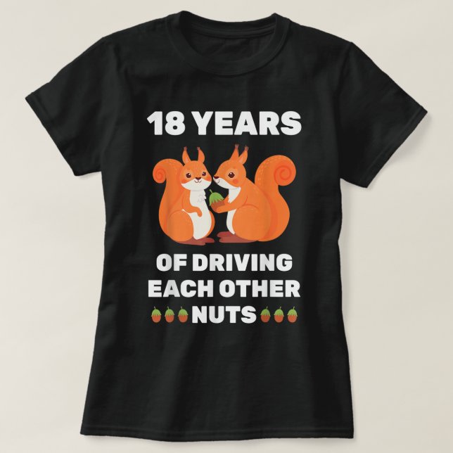 T-shirt 18ème 18 Anniversaire Mariage drôle Couple pour (Design devant)