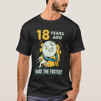 T-shirt 18ème Anniversaire Hommes Humour Il Y A 18 Ans J'É