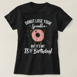 T-shirt 18ème Partie drôle d'anniversaire de beignet