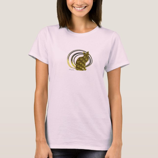 T-shirt "18K Golden" Calico Cat femmes (Devant)