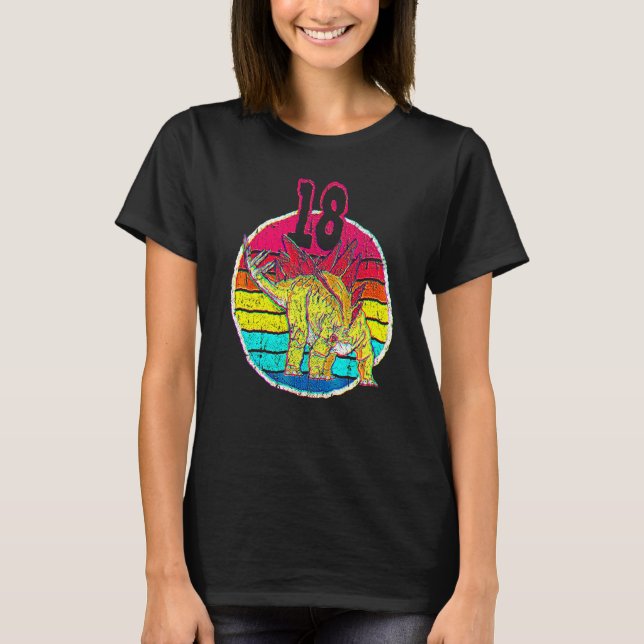 T-shirt 18th Birthday I Stegosaurus Stenops I Family Match (Devant)