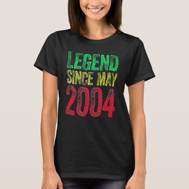T-shirt 18th Birthday May Born Shirt 18 Years Legend Since (Devant)