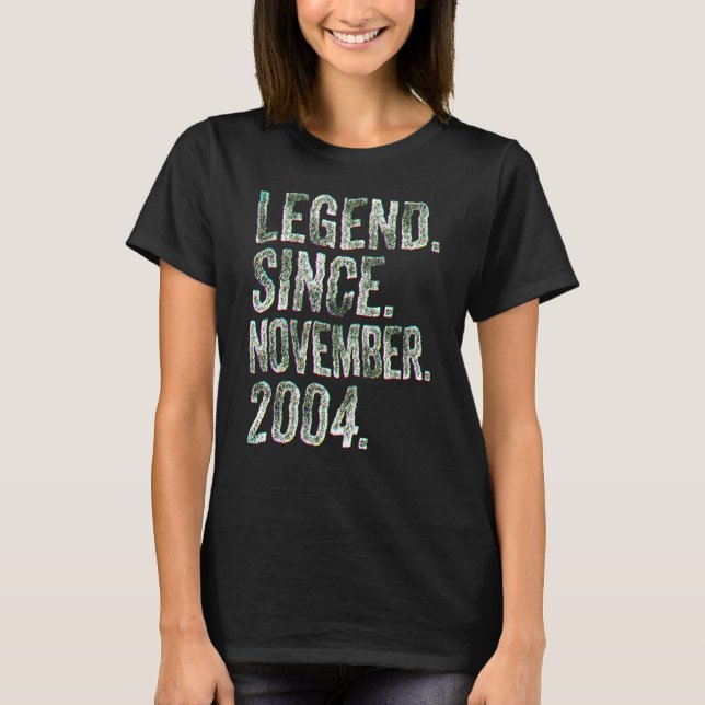 T-shirt 18th Birthday  November Born 18 Years Legend Since (Devant)