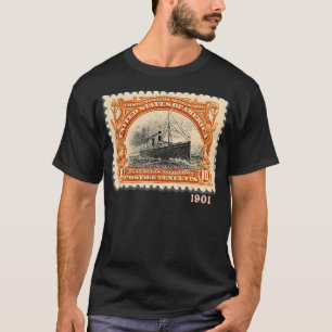 T-shirt 1901 États-Unis Timbre postal commémorant Ocean Li