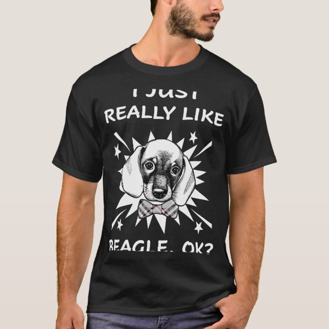 T-shirt 190 J'aime vraiment beaucoup Beagle (Devant)