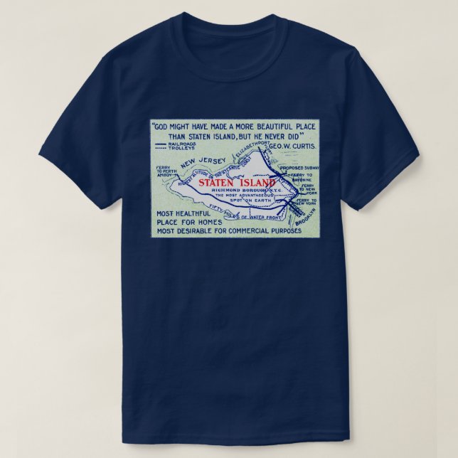T-shirt 1920 Staten Island New York (Design devant)