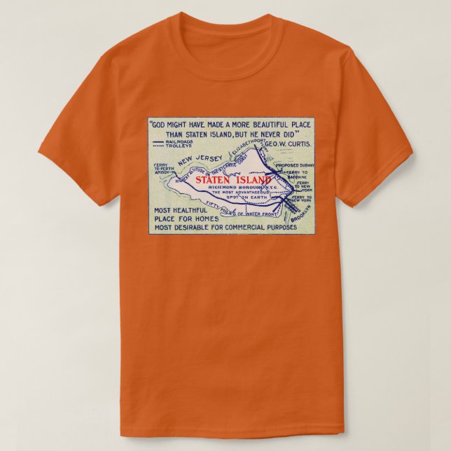 T-shirt 1920 Staten Island New York (Design devant)