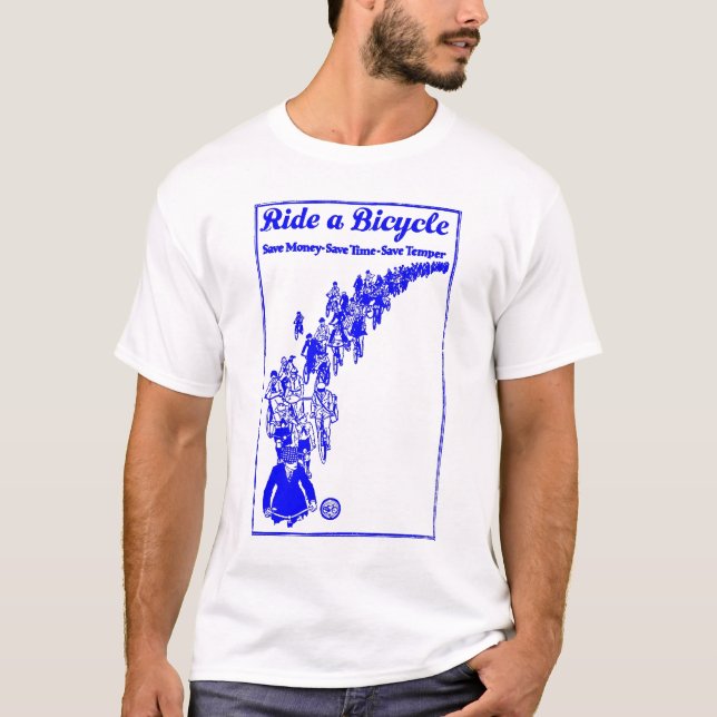T-shirt 1921 vélos bleus (Devant)