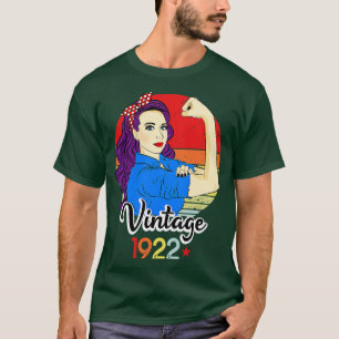 T-shirt 1922 Vintage 99e anniversaire 99 ans Anniversaire