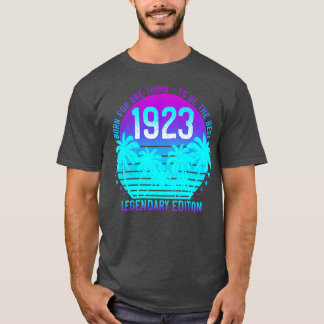 T-shirt 1923 Anniversaire 98ème Palme de coucher de soleil