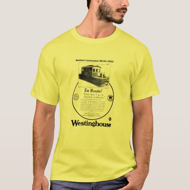 T-shirt 1923 de locomotive de Baldwin-Westinghouse (Devant)